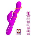 Falujący Wibrator Króliczek – Pretty Love Laursen Purple